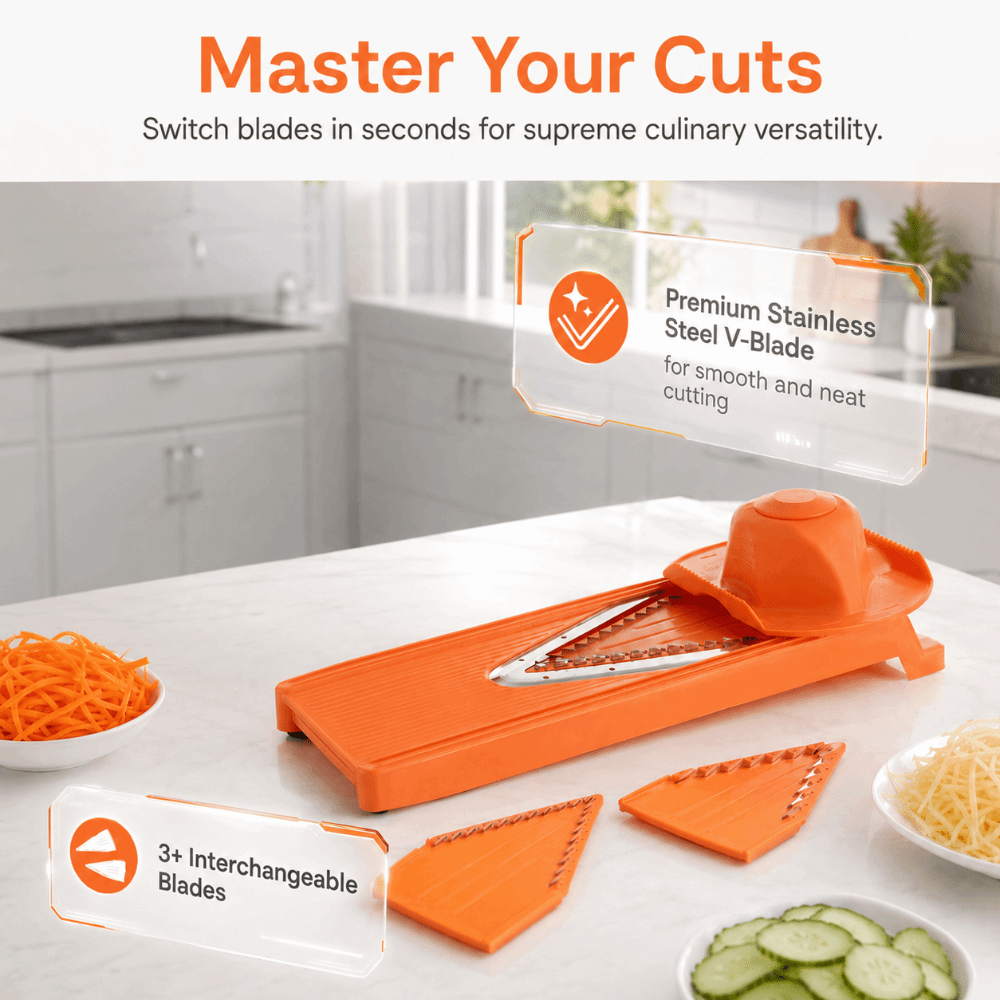 Mandoline Slicer Guard - قطاعة خضروات يدوية من الفولاذ المقاوم