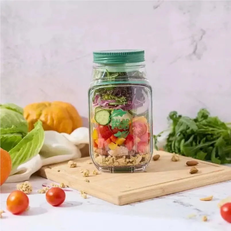 وعاء سلطة بلاستيكي محمول جديد  - مراجعة Meal Prep Glass وسعره