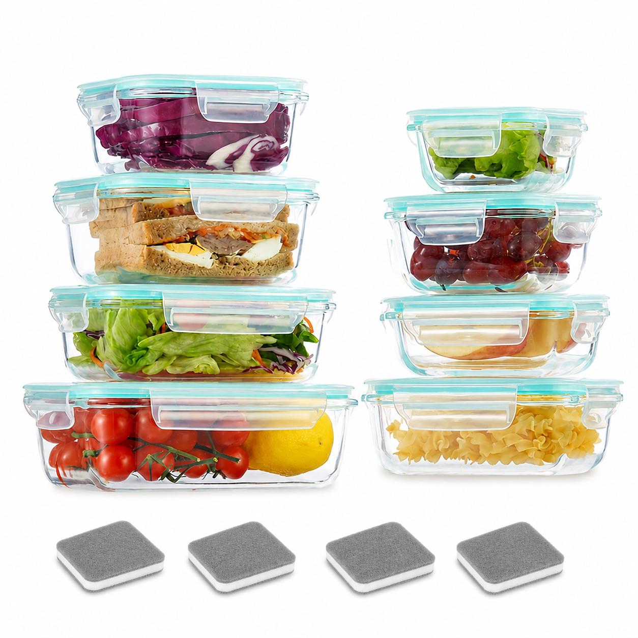 16 قطعة من حاويات تخزين الطعام - مراجعة Meal Prep Glass وسعره