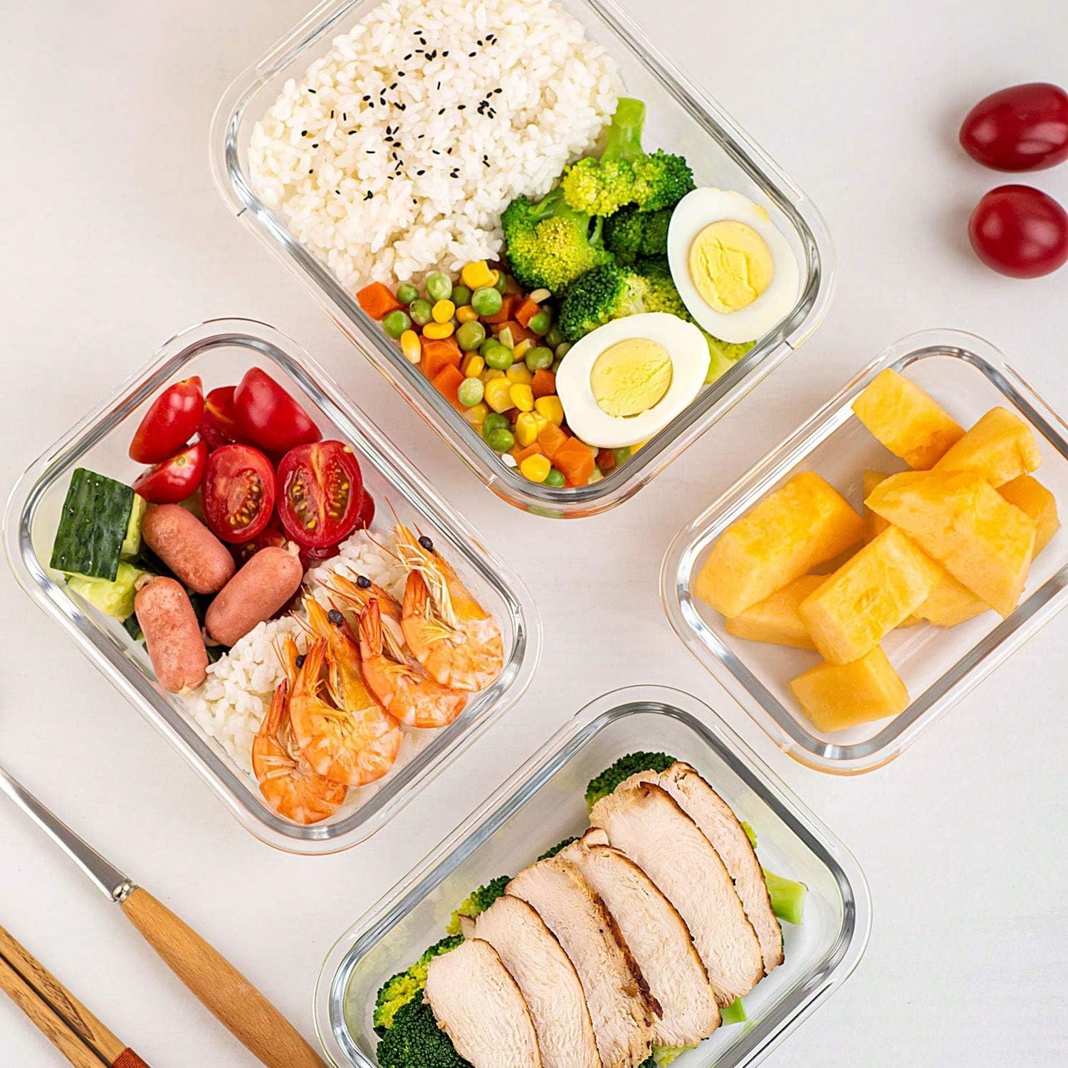 10 عبوات من حاويات الطعام الزج - مراجعة Meal Prep Glass وسعره